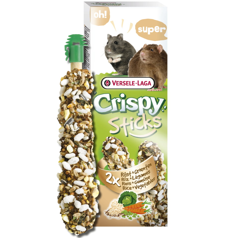 Sticks Hamsters-Rats Riz & Légumes – Versele-Laga Crispy (2 x 55g) – Image 2