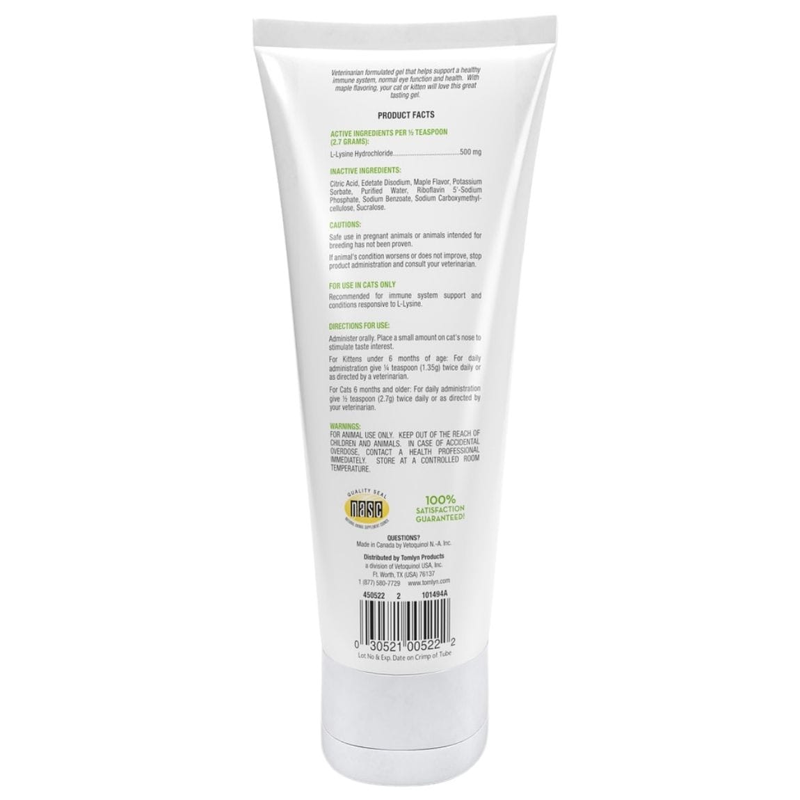 Supplément en Gel de L-Lysine pour Chats, 142g, Saveur d’érable – Support Immunitaire – Tomlyn – Image 3