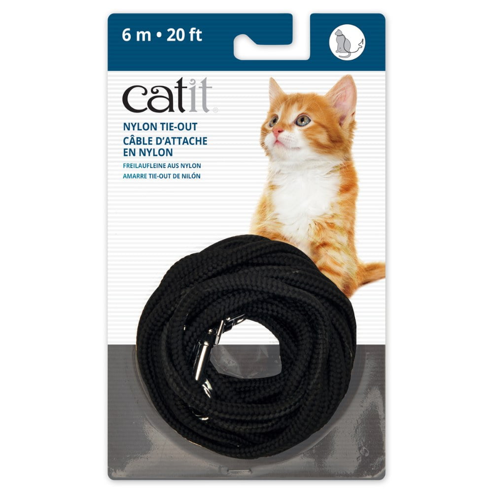 Câble d’Attache en Nylon pour Chat – Noir – Catit – Image 4