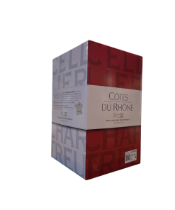 Alternative view of Cellier des Chartreux Rouge AOP Côtes-du-Rhône BIB 5L