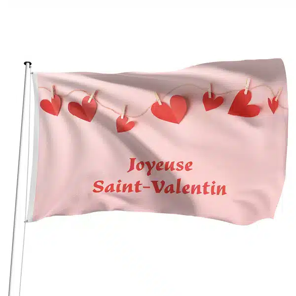 Drapeau Joyeuse Saint-Valentin